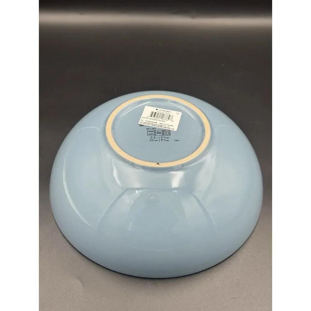 Le Creuset Chambray Blue 24cm 9 3/8” Stoneware Serving Bowl 2.2L NWT